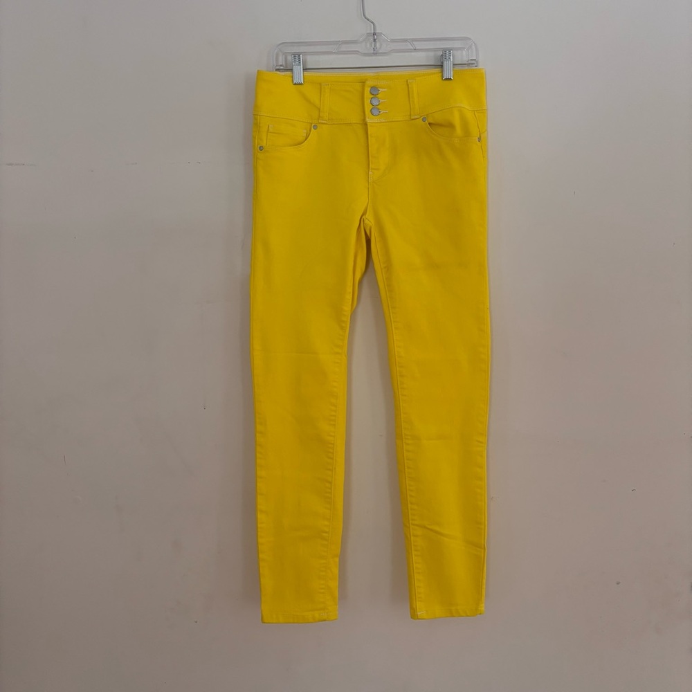 Wax Jean Yellow High Rise Skinny Jeans Size 9 Stretch Denim